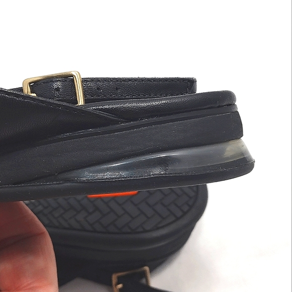 Cole Haan Nike Air Black Leather Slingback Sandals - Picture 5 of 11